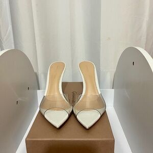 Gianvito Rossi PVC and Leather mules 85cm